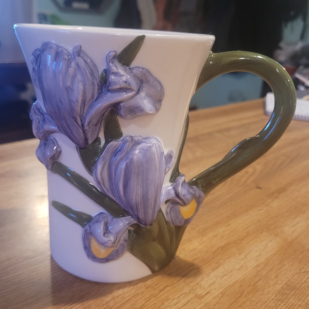 Teleflora Large Purple Tulip Cup Vase